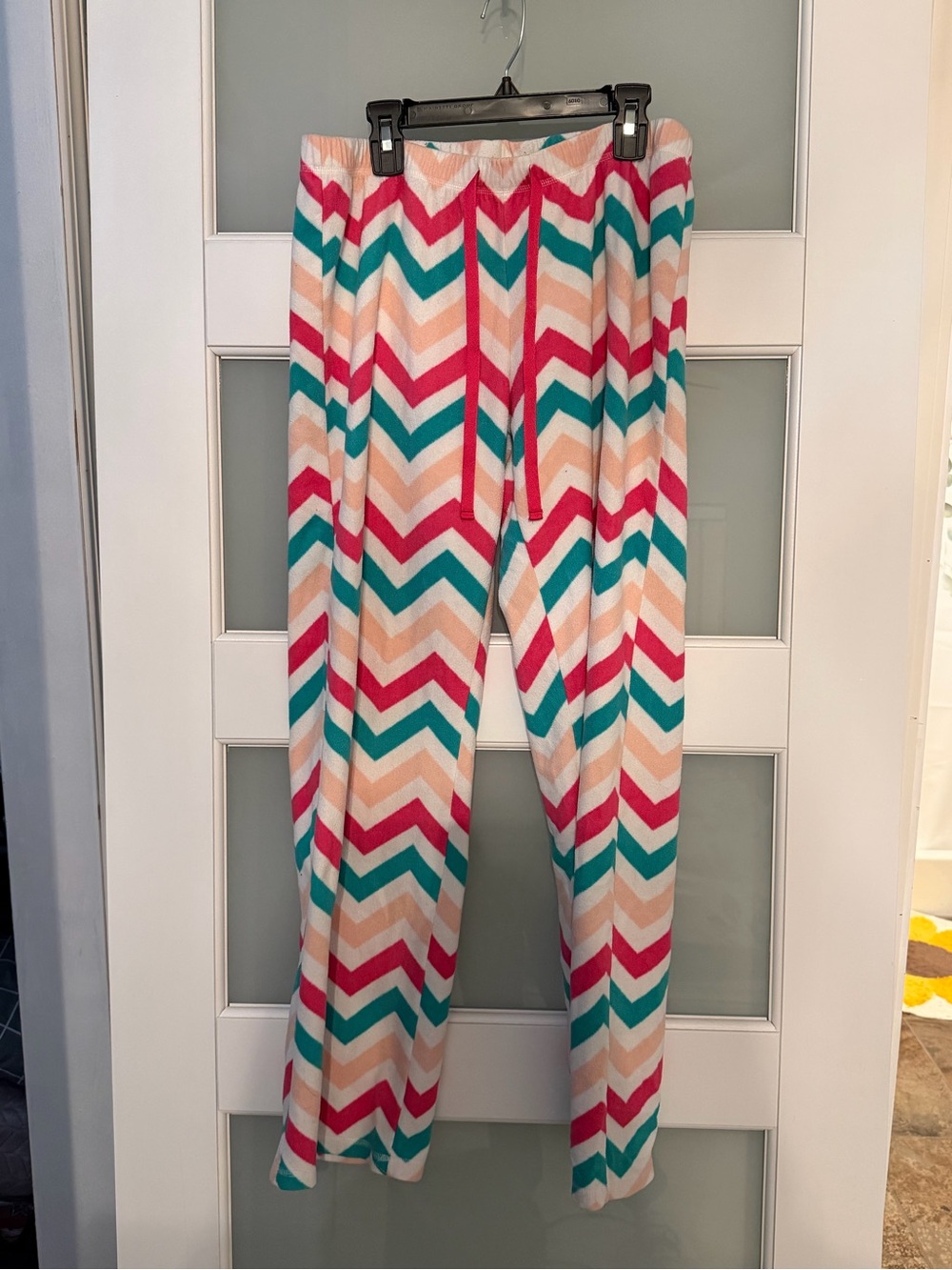 SO Chevron Lounge Joggers - Pink, Teal & Cream